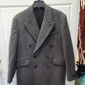 Prada Double-Breasted Wool/Cashmere Blend Coat